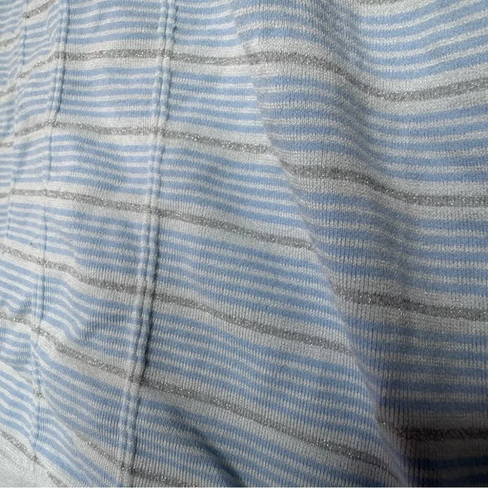 Lululemon tank top sparkly striped blue silver vintage rare stretchy racer back - Picture 7 of 9